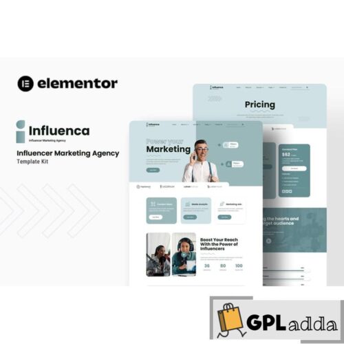 Influenca - Influencer Marketing Agency Elementor Template Kit