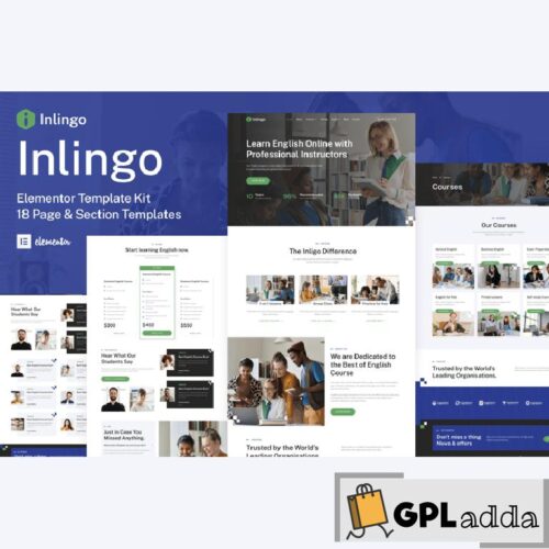 Inlingo - Professional English Course Elementor Template Kit