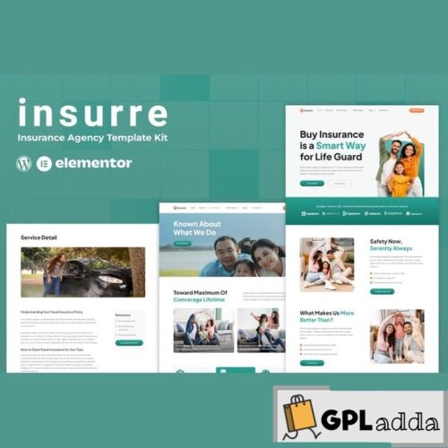 Insurre - Insurance Agency Elementor Template Kit