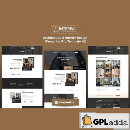 Intereal - Architecture & Interior Design Elementor Pro Template Kit