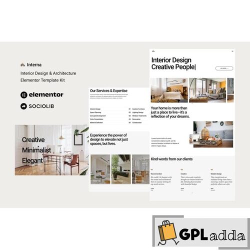 Interna - Interior Design & Architecture Elementor Template Kit