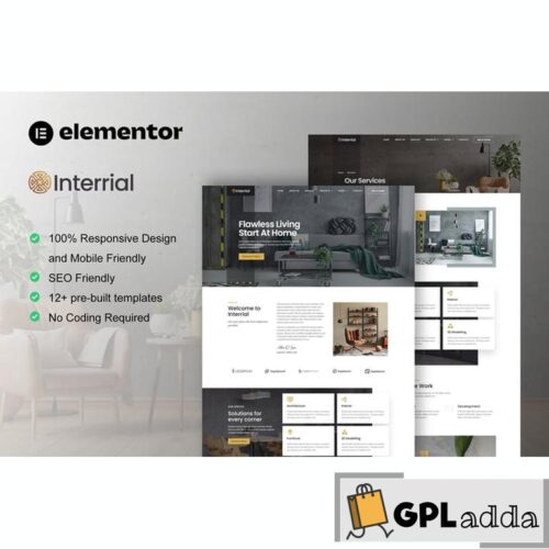 Interrial - Interior Design Service Elementor Template Kit