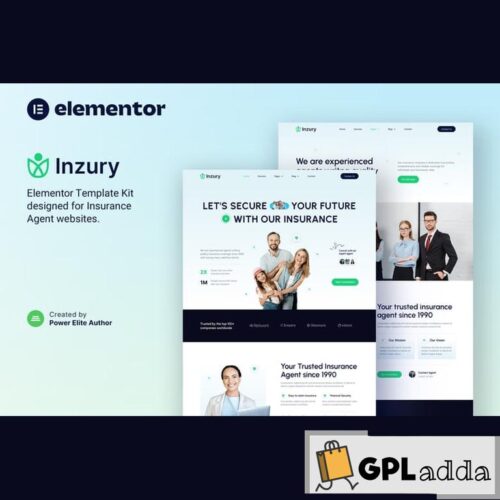 Inzury - Insurance Agent & Consulting Elementor Template Kit