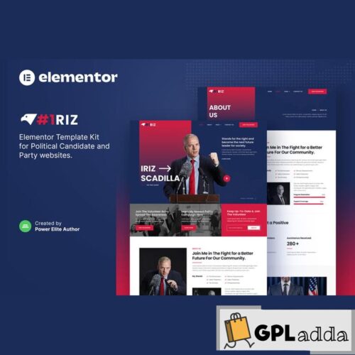 Iriz - Political Candidate & Party Elementor Template Kit