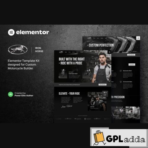 Iron Horse - Custom Motorcycle Builder Elementor Template Kit