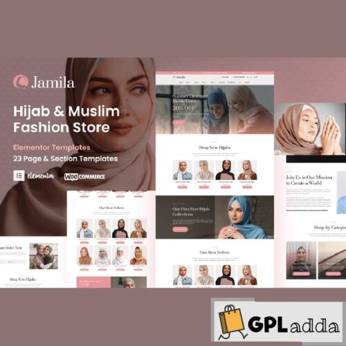 Jamila - Hijab & Muslim Fashion Store Elementor Pro Template Kit