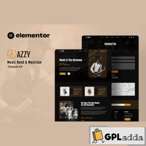 Jazzy - Music Band & Musician Elementor Template Kit