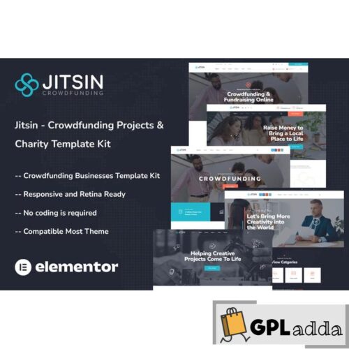 Jitsin - Crowdfunding Projects & Charity Template Kit