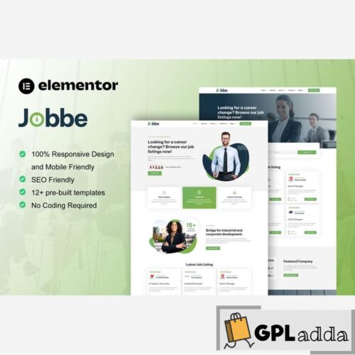 Jobbe - Job Listing & Recruitment Agency Elementor Template Kit