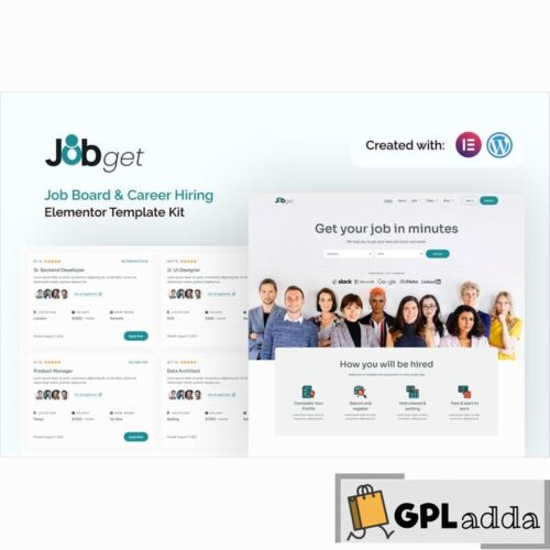 Jobget - Job Board & Career Hiring Elementor Template Kit