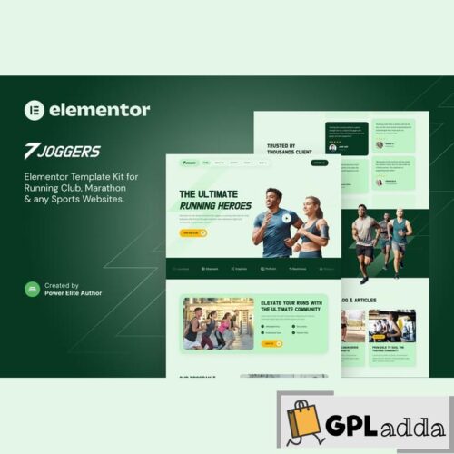 Joggers - Marathon Running Club & Sports Events Elementor Template Kit