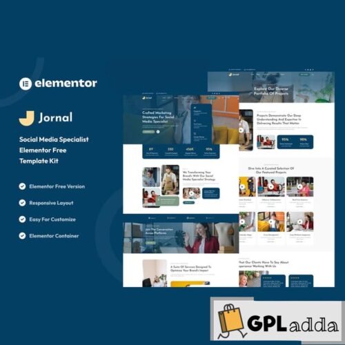 Jornal - Social Media Specialist Elementor Template Kit