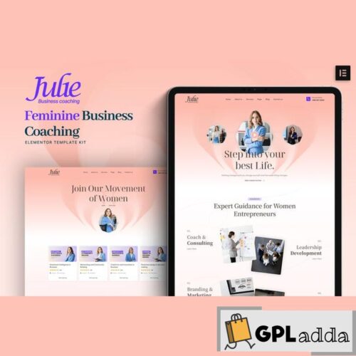 Julie - Feminine Business Coaching Elementor Template Kit