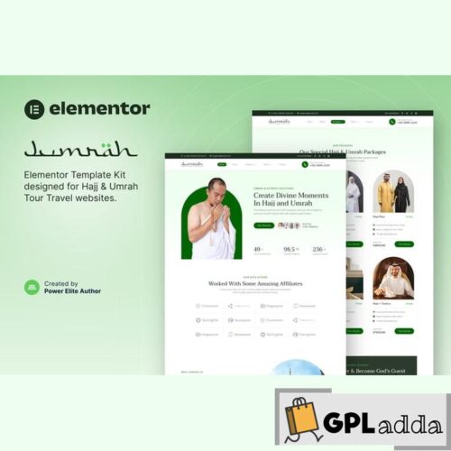 Jumrah - Hajj & Umrah Tour Travel Elementor Template Kit