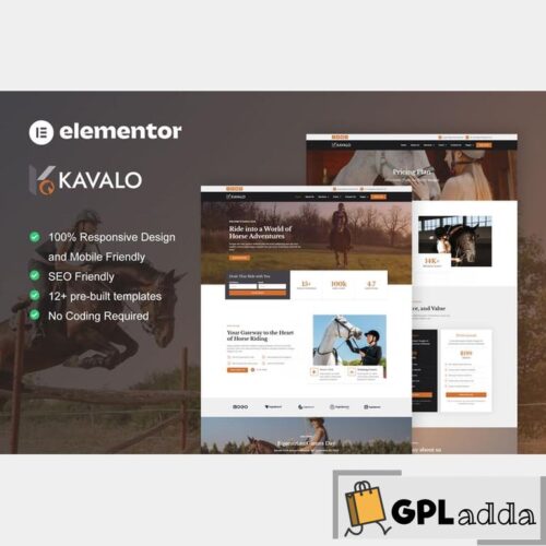 Kavalo - Horse Riding Club Elementor Pro Template Kit