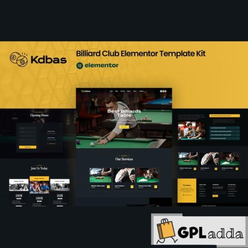 Kdbas - Billiard Club Elementor Template Kit