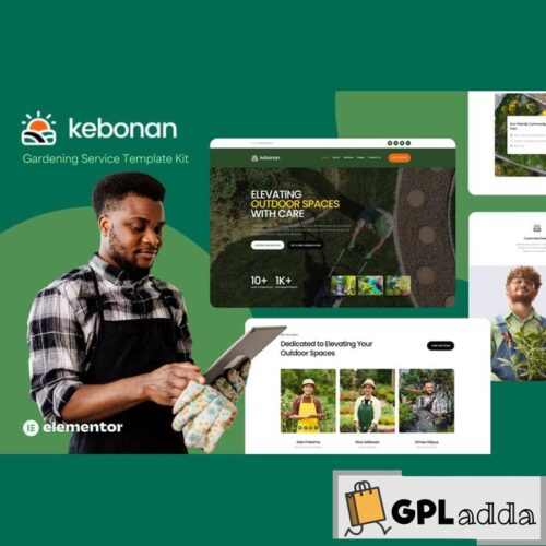 Kebonan - Landscape & Gardening Service Elementor Template Kit