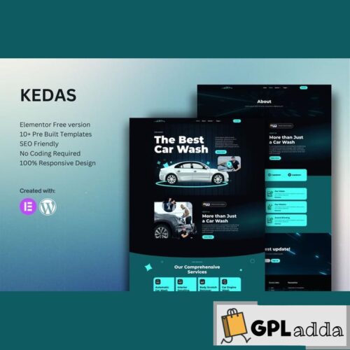 Kedas - Car Wash & Detailing Service Elementor Template Kit