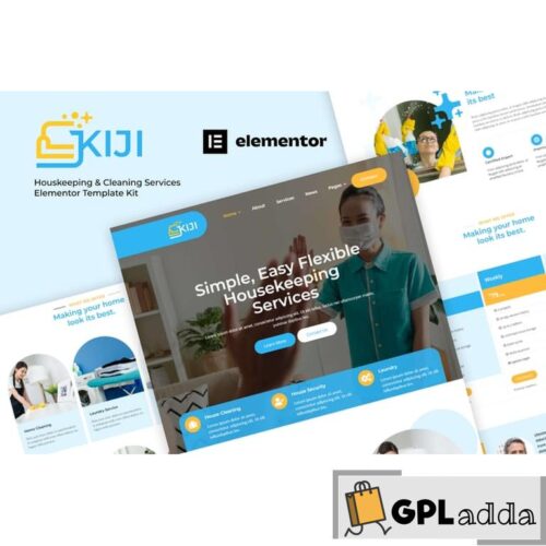 Kiji - Houskeeping & Cleaning Services Elementor Template Kit