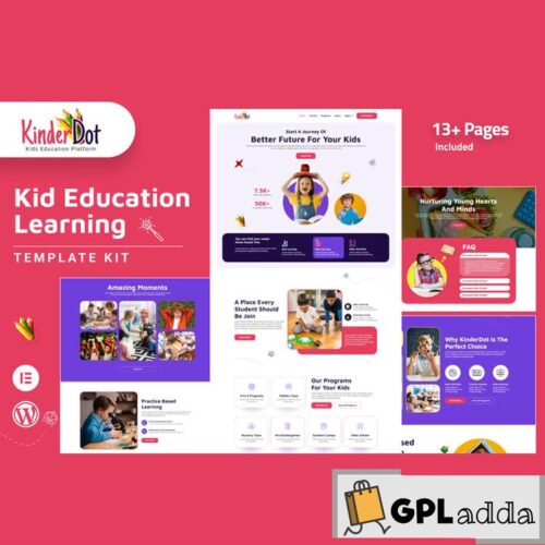 Kinderdot - Kindergarten & Pre-School Elementor Template Kit