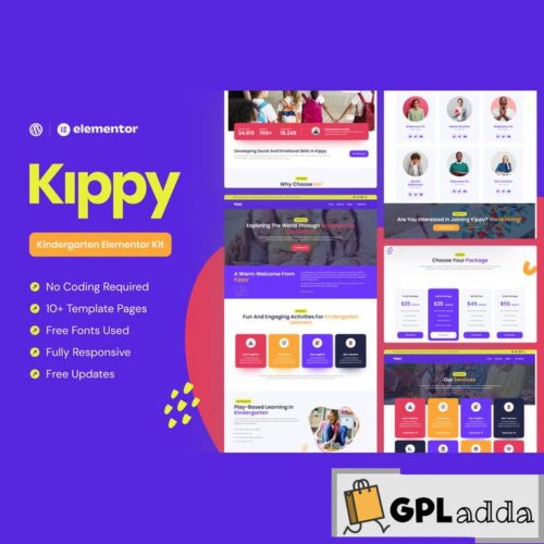 Kippy - Kindergarten Elementor Pro Template Kit