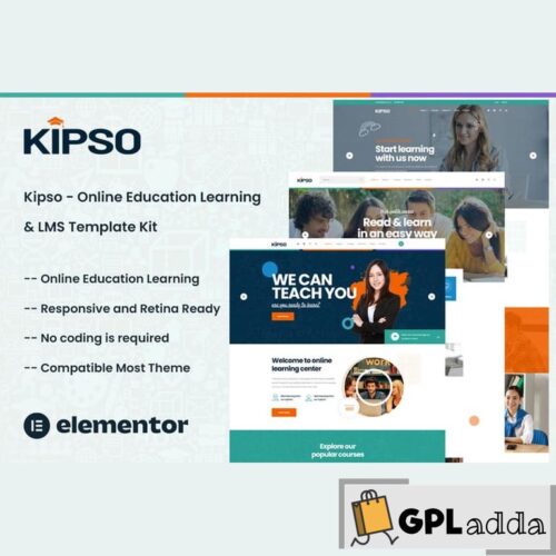 Kipso - Online Education Learning Elementor Template Kit