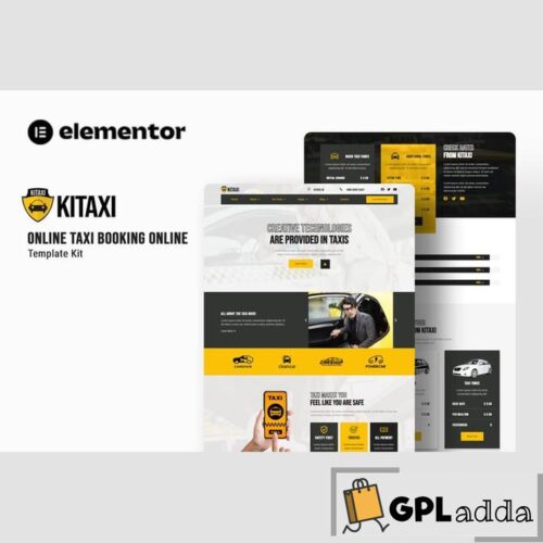 Kitaxi - Online Taxi Booking Elementor Template Kit