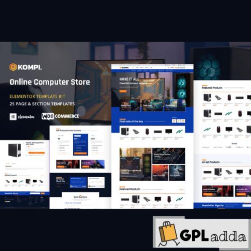 Kompi - Computer Store WordPress Elementor Template Kit