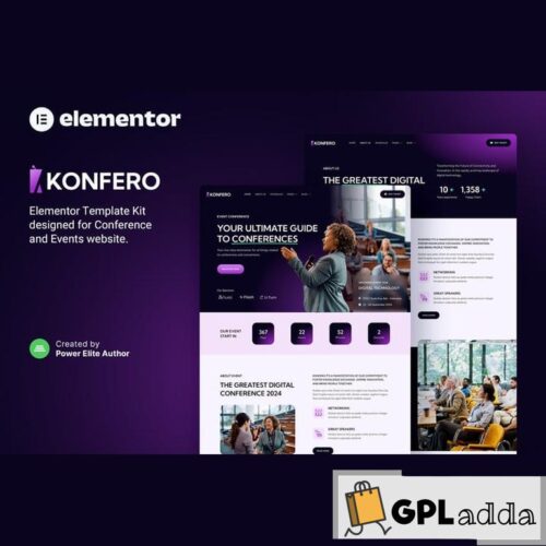 Konfero - Conference & Event Elementor Template Kit