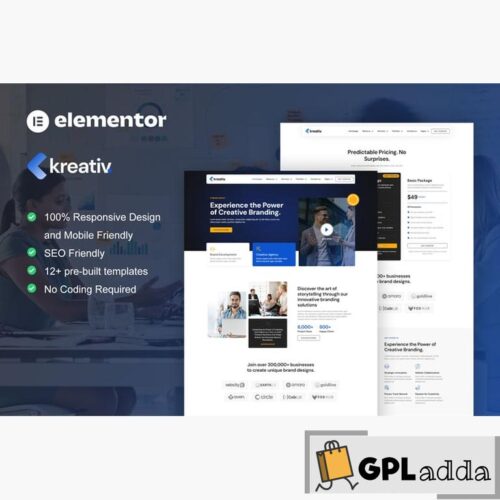 Kreativ - Digital Agency & Creative Branding Elementor Pro Template Kit