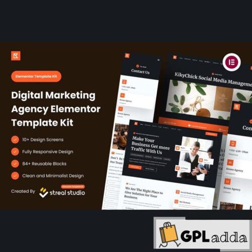 Krono - Marketing Agency Elementor Template Kit