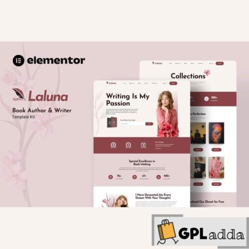 Laluna - Book Author & Writer Elementor Template Kit