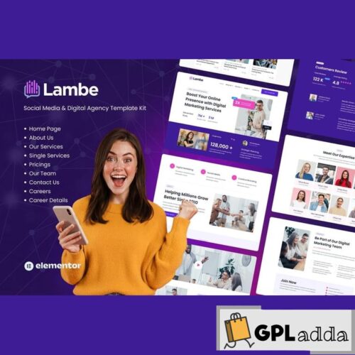 Lambe - Digital Marketing Agency Elementor Template Kits