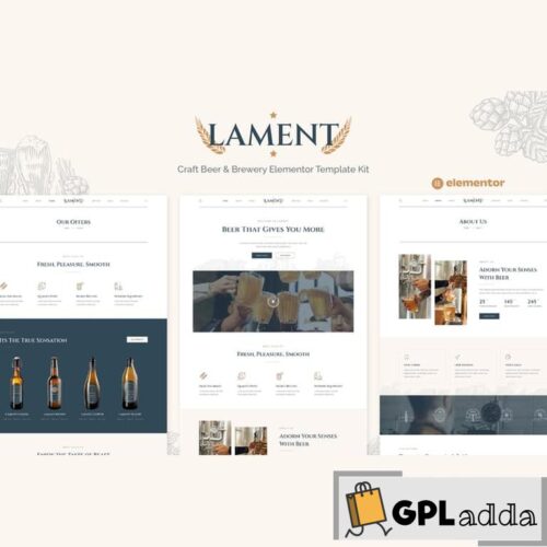 Lament - Craft Beer & Brewery Elementor Template Kit