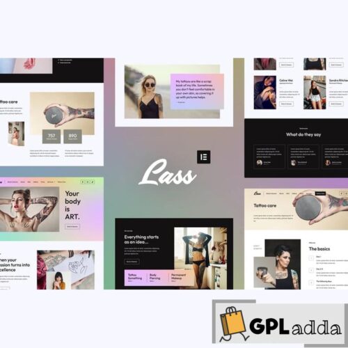 Lass - Tattoo Artist & Piercing Studio Elementor Template Kit