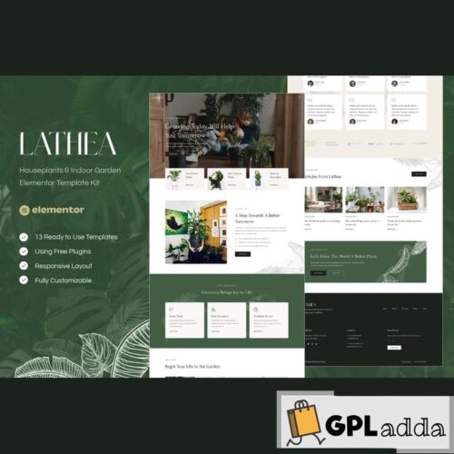 Lathea - Houseplants & Indoor Garden Elementor Template Kit