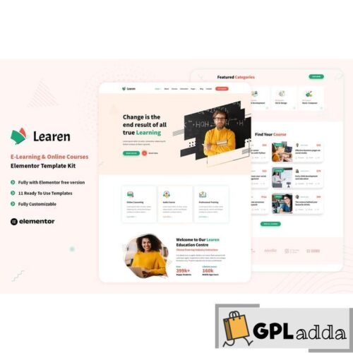 Learen - E-Learning & Online Courses Elementor Template Kit