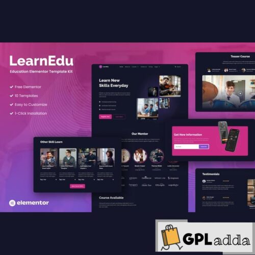 LearnEdu - Education & Online Learning Elementor Template Kit