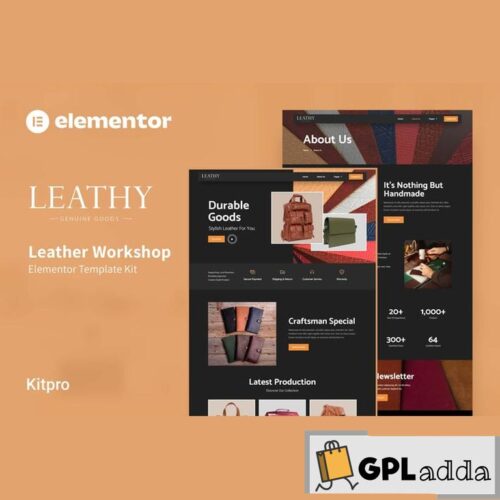 Leathy - Leather Workshop Elementor Template Kit