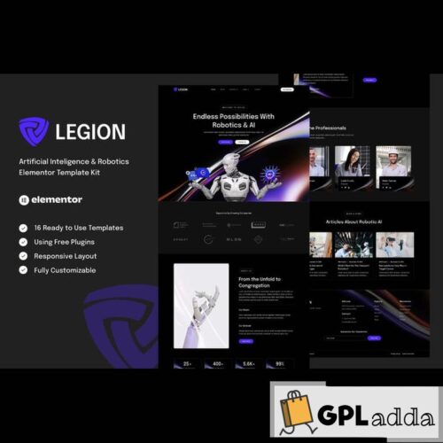 Legion - Artificial Intelligence & Robotics Elementor Template Kit