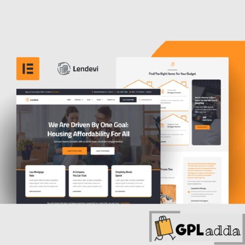 Lendevi - Mortgage Elementor Pro Template Kit