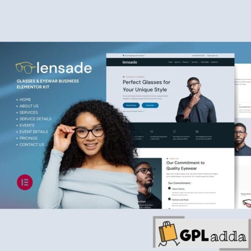 Lensade - Glasses & Eyewear Elementor Template Kit