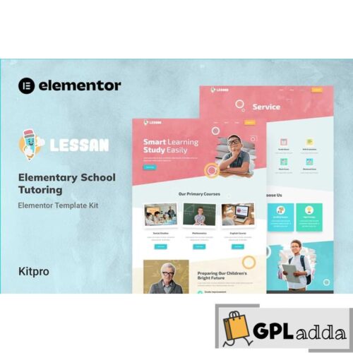 Lessan - Elementary School Tutoring Elementor Template Kit