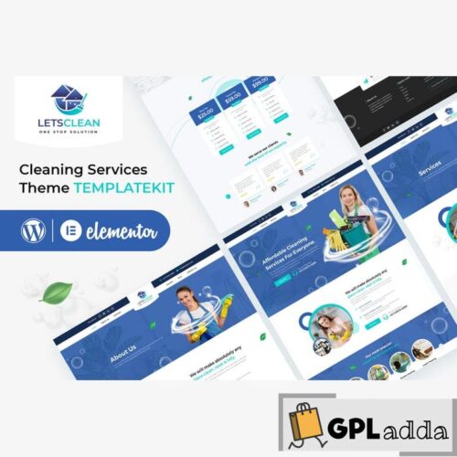 LetsClean - Cleaning Services Elementor Template Kit