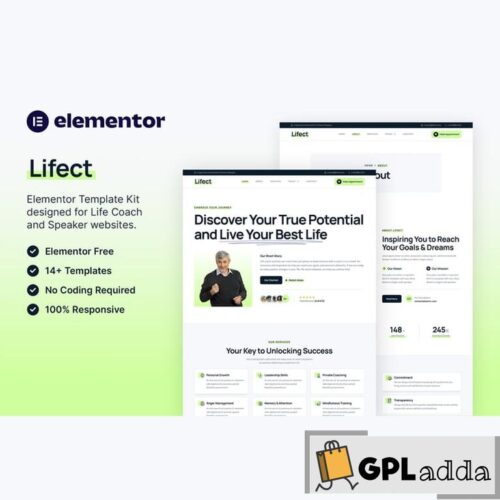 Lifect - Life Coach & Speaker Elementor Template Kit