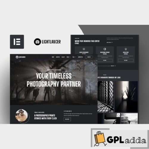 Lightlancer - Photographer Elementor Pro Template Kit