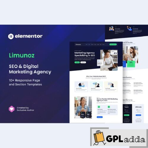 Limunoz - Digital Marketing & SEO Agency Elementor Template Kit