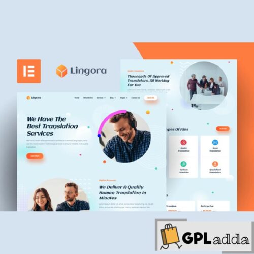 Lingora - Online Translation Services Elementor Pro Template Kit