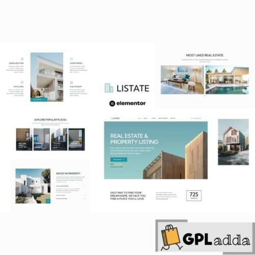 Listate - Real Estate & Property Listing Elementor Template Kit