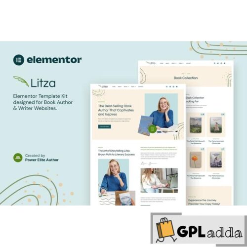 Litza - Book Author & Writer Elementor Template Kit